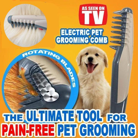 Electric Pet Grooming Comb - Indigo-Temple