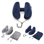 TotalSupport™ Inflatable H-Shape Travel Pillow - Indigo-Temple
