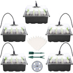 Seed Starter Trays with LED Grow Light (5pcs set)