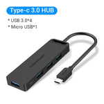 Vention Universal 4 Ports USB Splitter for Laptops, PC & Smartphones