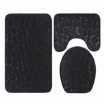 Bathroom Anti-Slip Absorbent Cobblestone Mat Set