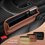 PU Leather Car Seat Gap Filler / Organizer Storage Box