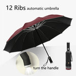 Fully Automatic Reverse Umbrella With LED Flashlight
