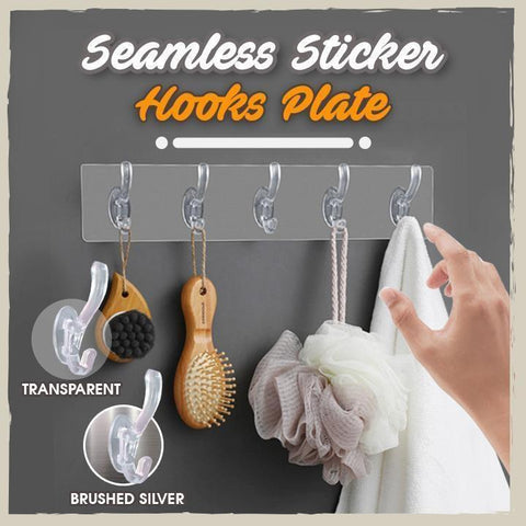 Seamless Drill-Free Hooks Plate Sticker