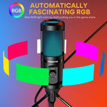 USB Microphone With RGB Breathing Light