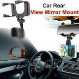 Rear View Mirror Universal Smartphone Car Mount - Indigo-Temple