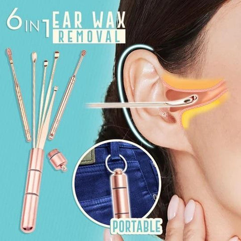6 In 1 Spiral Ear Wax Removal Travel Set