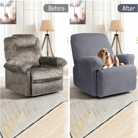 Split Design Recliner Chair Stretchy Cover