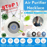 Rechargeable Personal Wearable Ionizer Air Purifier Necklace