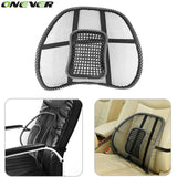 2 in 1 Car Seat And Office Chair Mesh Lumbar Back Support - Indigo-Temple