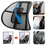 2 in 1 Car Seat And Office Chair Mesh Lumbar Back Support - Indigo-Temple