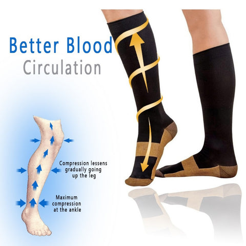 Copper Fiber Blood Circulation Compression Socks