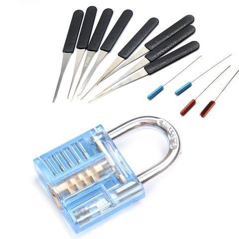 (Hobby-KIT) Transparent Padlock + Hobby Picks Set - Indigo-Temple