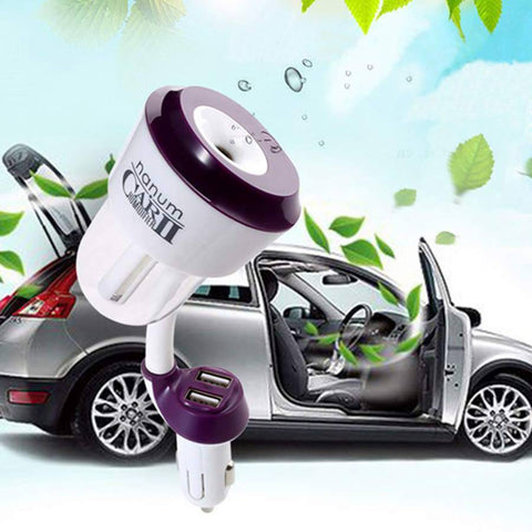 Nanum™ Car Air Humidifier and USB Charger - Indigo-Temple