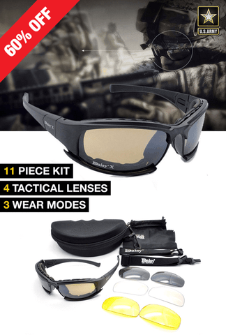 X7 Ballistic Army Polarized  Sunglasses - Indigo-Temple