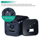 1080p HD USB Wall Charger Hidden Spy Camera - Indigo-Temple