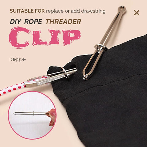 Self-Locking Tweezer DIY Rope Threader Clip (5pcs)