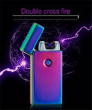 Luxury Double Pulsed Arc Electronic Lighter - Indigo-Temple