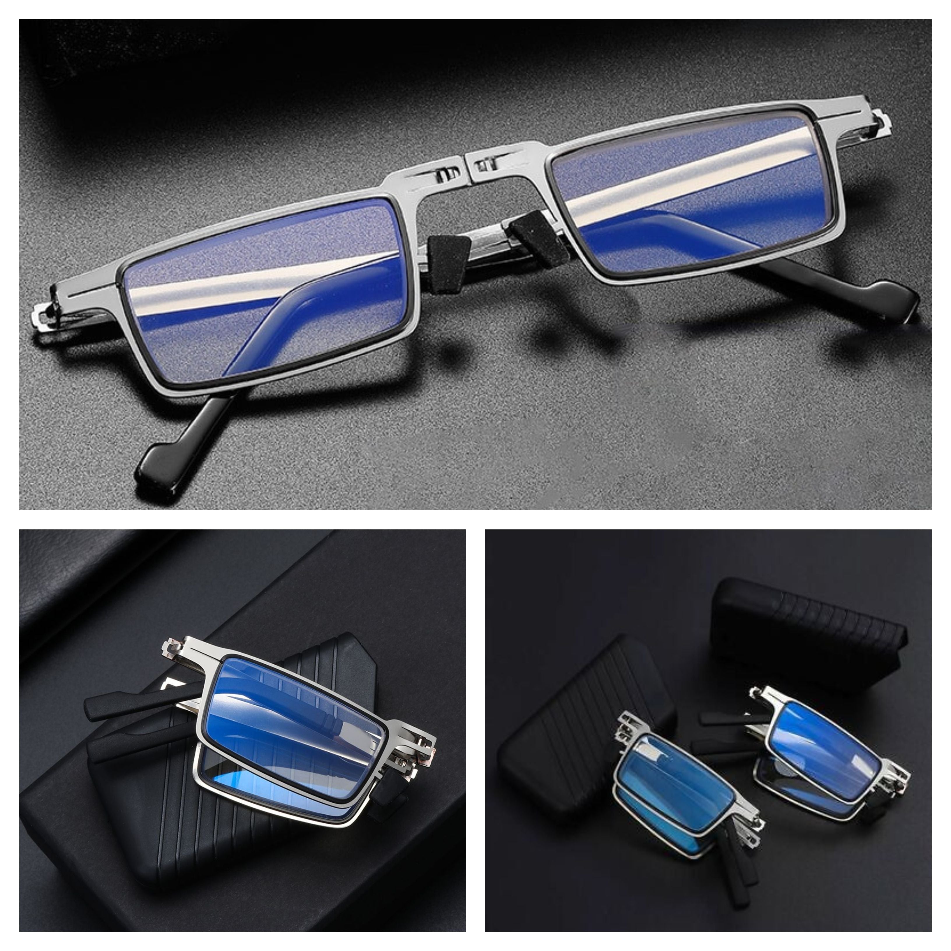 Anti Blue Light Foldable Metal Reading Glasses