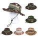 Camouflage Jungle Tactical Mesh Hats - Indigo-Temple