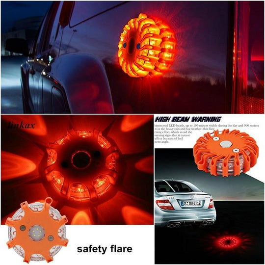 2 X Magnetic LED Emergency Safety Flares (2 pcs) - Indigo-Temple