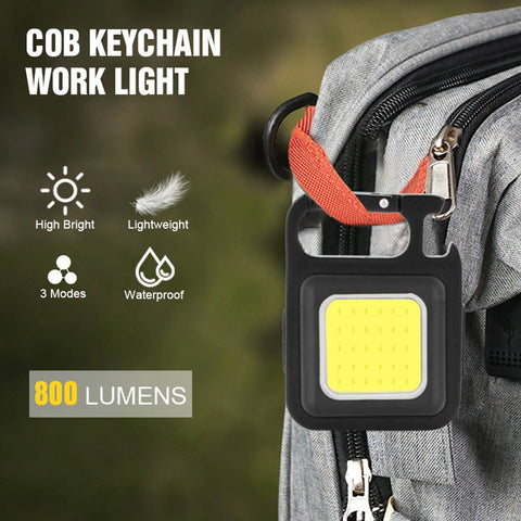Multifunctional Rechargeable Magnetic COB Light Keychain