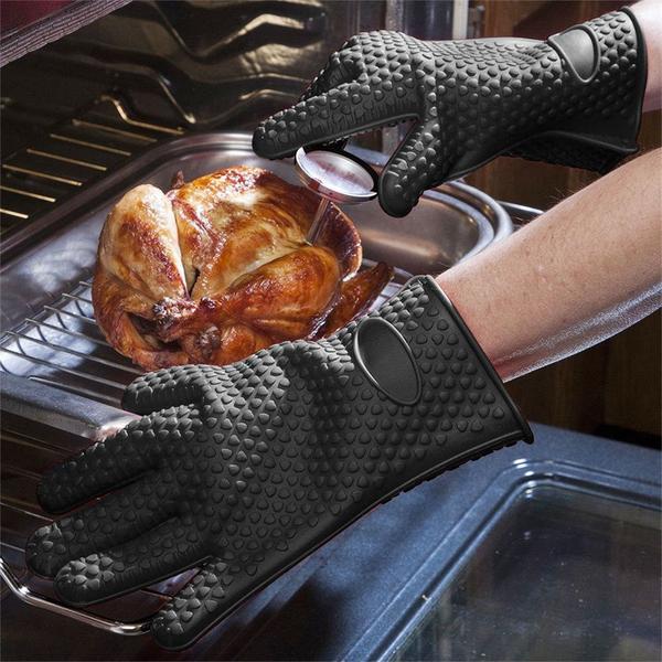 Heat Resistant Silicone BBQ Glove - Indigo-Temple