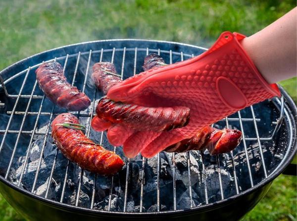 Heat Resistant Silicone BBQ Glove - Indigo-Temple