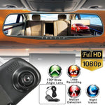 HD Mirror Cam - 1080P With 4.3" Digital Screen Car DVR - Indigo-Temple