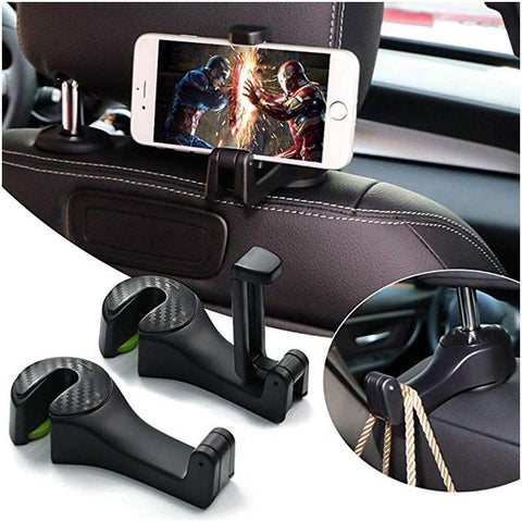 Futuristic™ 2 in1 Multi-functional Car Headrest Hook - Indigo-Temple