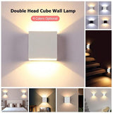 ModernCube™ Double Headed Adjustable Rail Projector Wall LED Light 12W