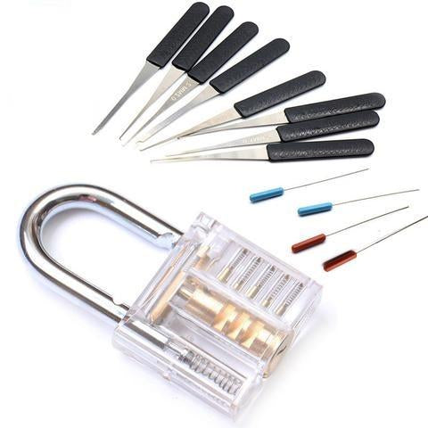 (Hobby-KIT) Transparent Padlock + Hobby Picks Set - Indigo-Temple