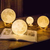 Luna™ - 3D Printed Full-Moon LED Lamp - Indigo-Temple