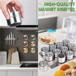 MagneticSpice™ Stainless Steel Spice Jar Set With Magnetic Base