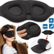 3D Memory Foam Sleeping Blindfold (2pcs) - Indigo-Temple