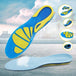 Professional Silicon Gel Shock Absorption insole - Indigo-Temple