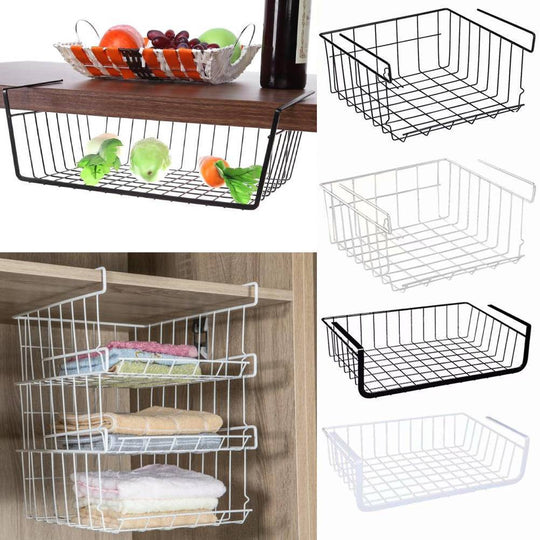 Easy-Hang Organizing Wire Storage Basket - Indigo-Temple