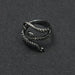 Echo - Titanium steel  Octopus ring - Indigo-Temple