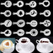 Coffee Stencil Template 16Pcs - Indigo-Temple