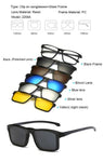 5 in 1 Magnetic Clip-on Polarized Sunglasses