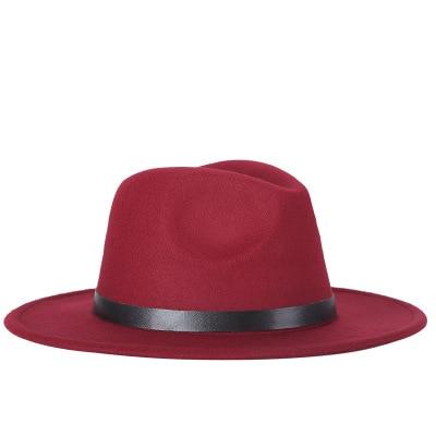 Vintage Wide-Brim Buckled Fedora - Indigo-Temple
