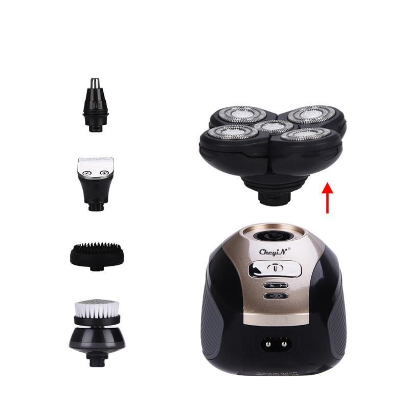 PerfectShave™ 5 in 1 Head & Face Rechargeable 4D Electric Shaver - Indigo-Temple