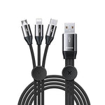 Baseus™ 3 in 1 - Charging Cable With A Magnetic Organizer Base - Indigo-Temple