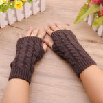 Women Warm Long And Stretchy Finger-less Gloves - Indigo-Temple