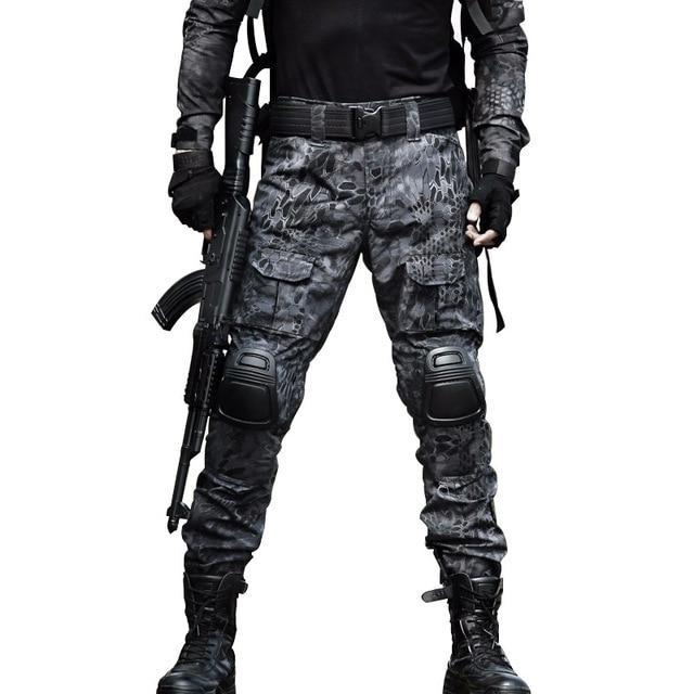 CombatKing™ - Combat Cargo Pants With Knee Pads - Indigo-Temple