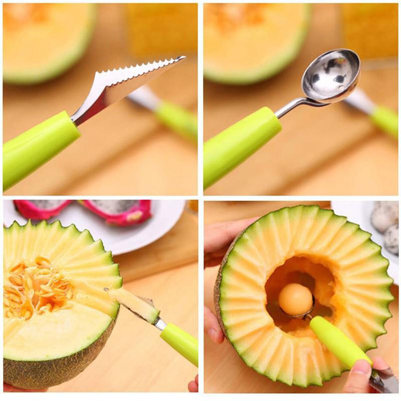 Multi Function Double-End Fruit Baller - Indigo-Temple