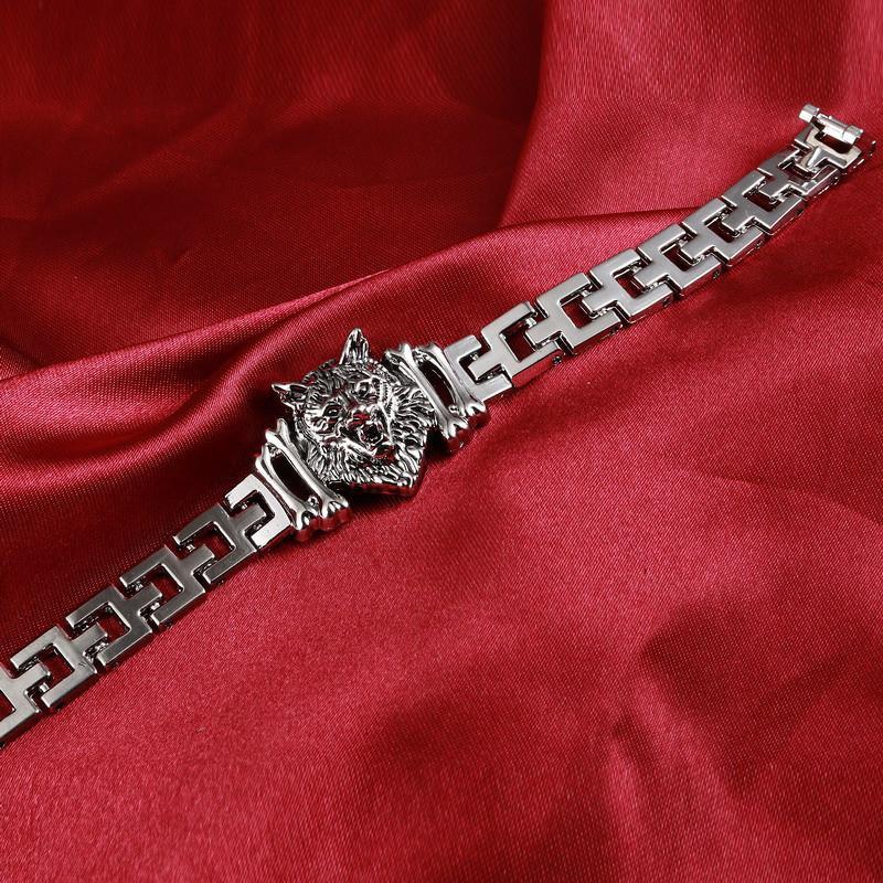 WOLF- Stainless Steel Charm bracelet - Indigo-Temple