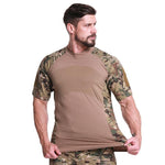 Military-Style Short-Sleeve Tactical T-Shirt - Indigo-Temple