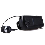 Hands Free Wear Clip Vibrating Bluetooth V4.0 Earphone - Indigo-Temple