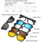 5 in 1 Magnetic Clip-on Polarized Sunglasses